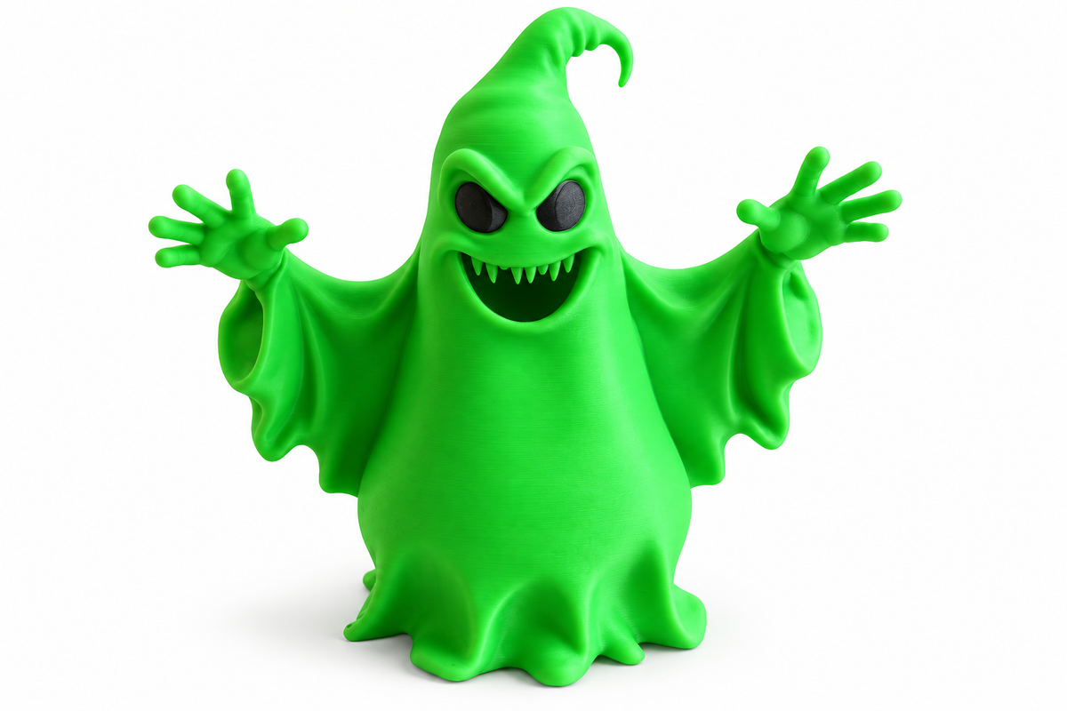 3D Printed Spooky Ghost Figure – Handmade Halloween Decoration